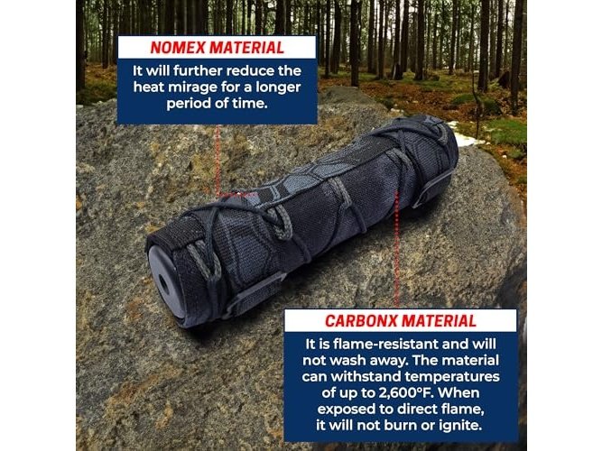 High-Temperature Mirage Suppressor Cover For Rifle - 1-½ x 7, 8 and 9 inch 11 from Cedar Mill Fine Firearms Cases on Cedar Mill Gun Casesn Cedar Mill Gun Cases