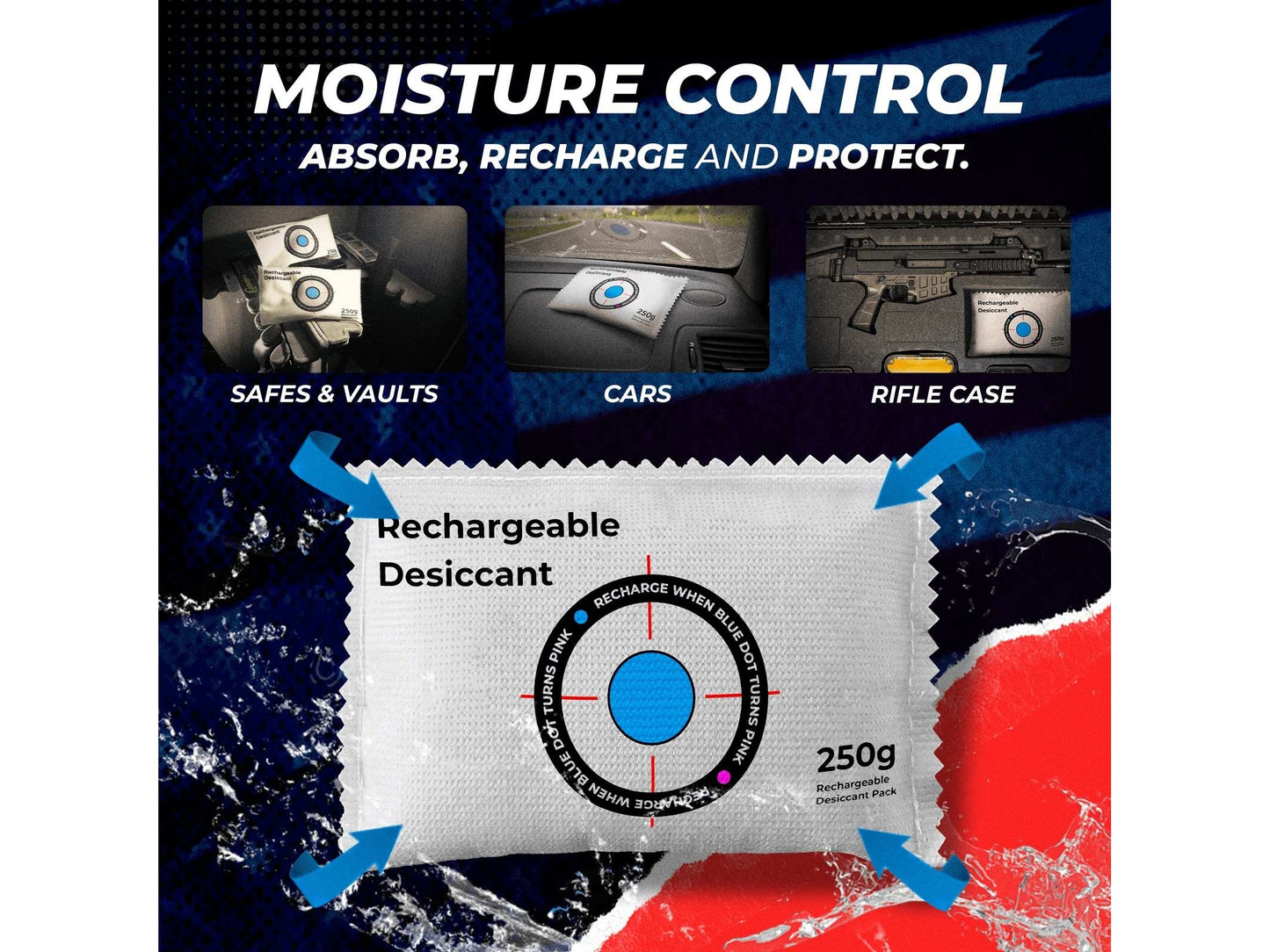 Portable Pistol and Firearm Rechargeable Desicant Dehumidifier - Moisture, Rust, Mold Protection 10 from Cedar Mill Fine Firearms Cases on Cedar Mill Gun Casesn Cedar Mill Gun Cases