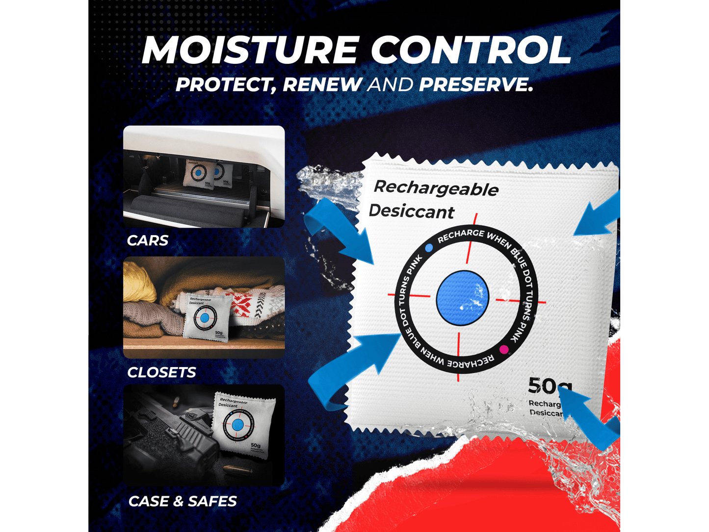 Portable Pistol and Firearm Rechargeable Desicant Dehumidifier - Moisture, Rust, Mold Protection 2 from Cedar Mill Fine Firearms Cases on Cedar Mill Gun Casesn Cedar Mill Gun Cases