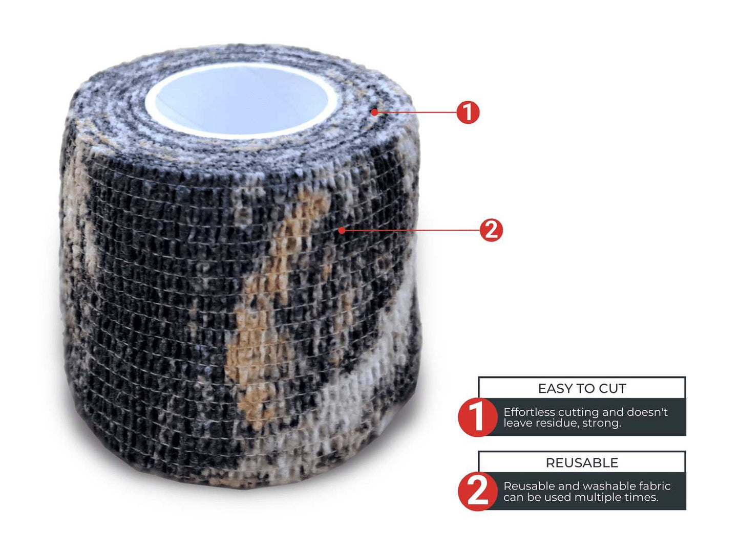 Military Camo Tape for Guns, Rifles, Shotguns & Outdoor Equipment - 4 PACK 2 from Cedar Mill Fine Firearms Cases on Cedar Mill Gun Casesn Cedar Mill Gun Cases