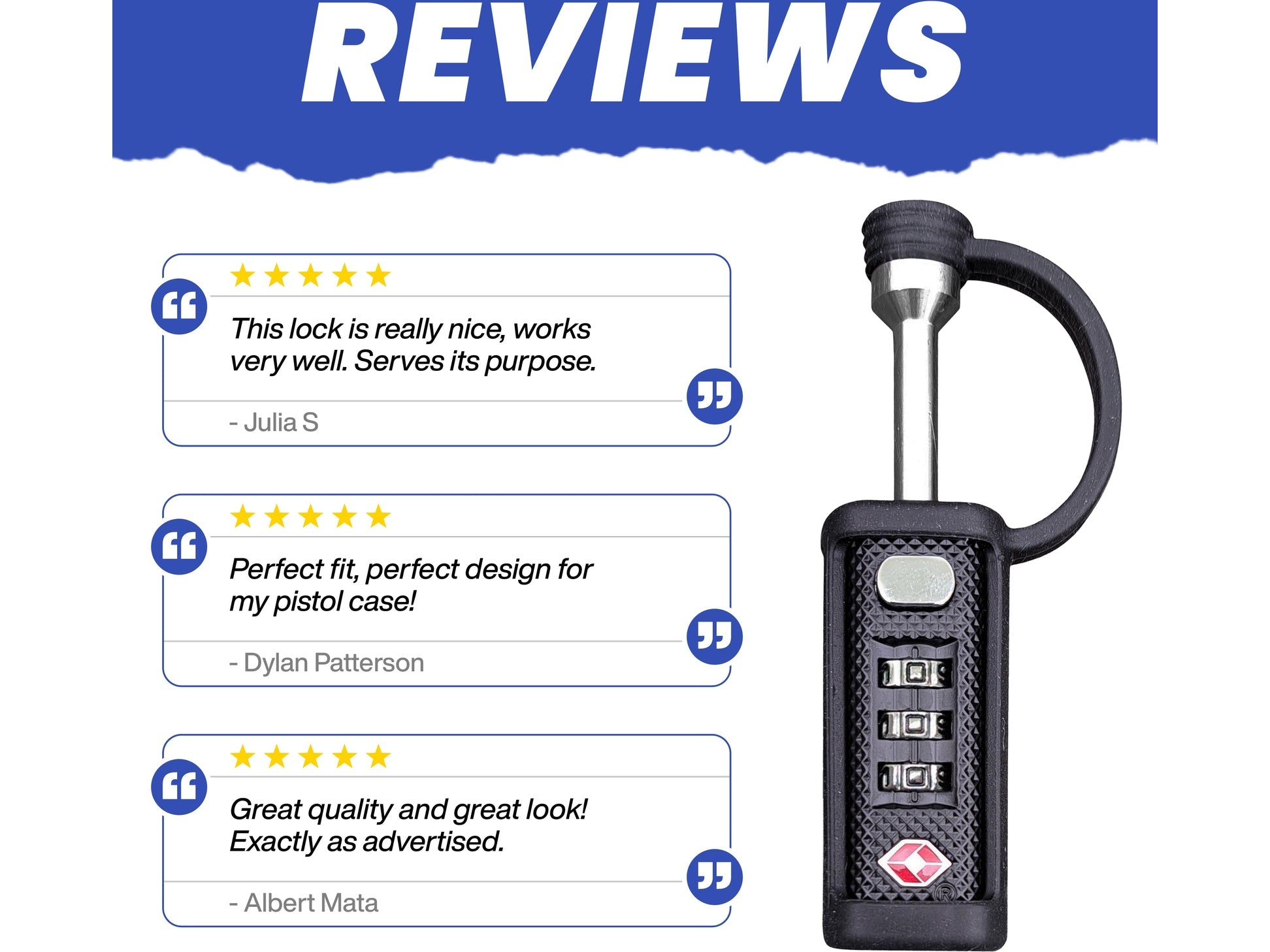 4-Pack TSA Approved MonoShaft™ Gun Case Lock 13 from Cedar Mill Fine Firearms® on Cedar Mill Gun Casesn Cedar Mill Gun Cases 