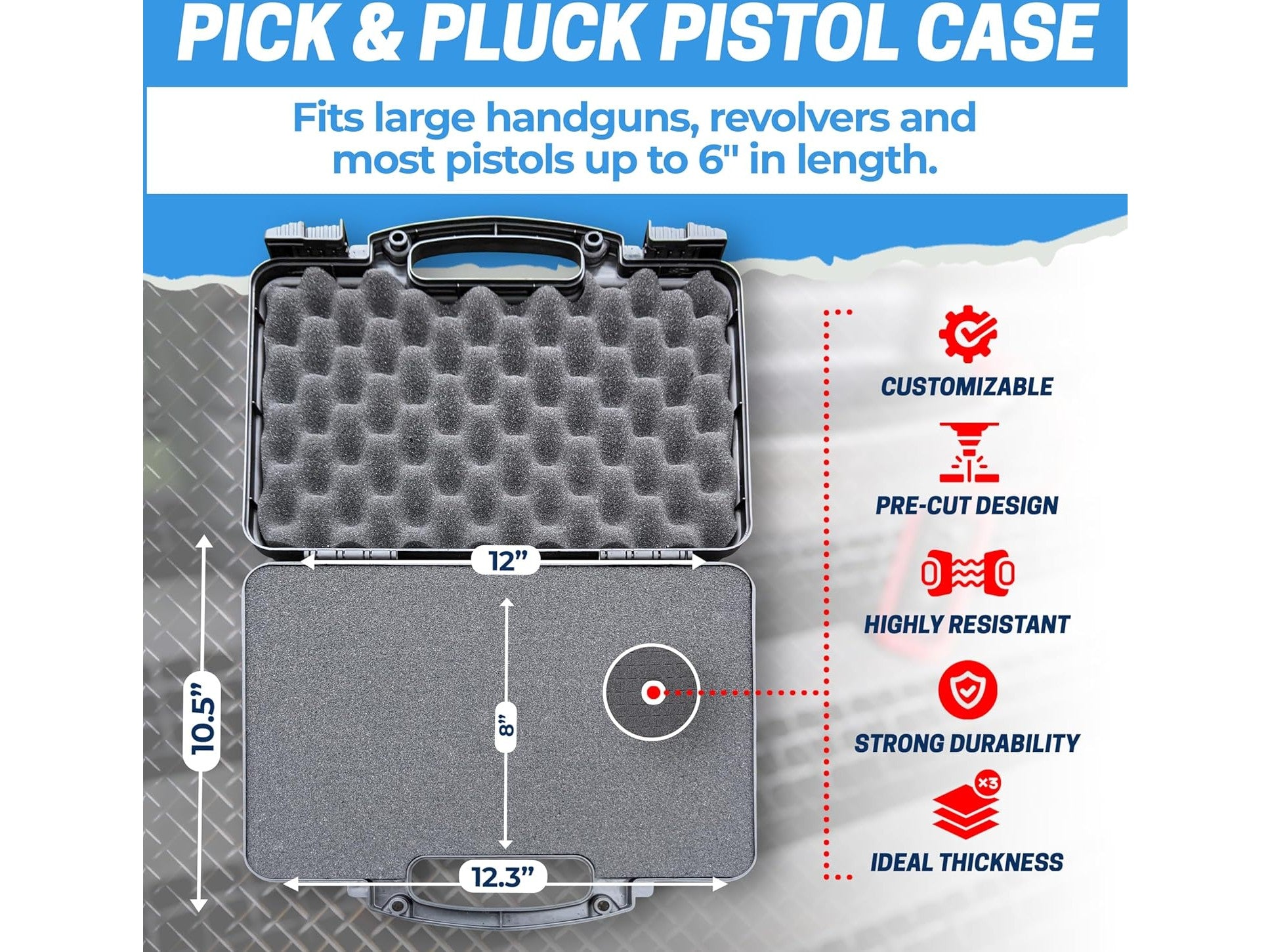 TSA Approved Red Gun Case Locks 2-Pack & Black Pistol Case 3 from Cedar Mill Fine Firearms Cases on Cedar Mill Gun Casesn Cedar Mill Gun Cases 