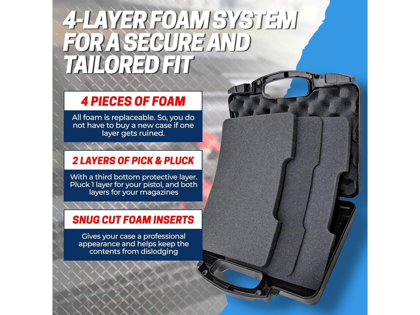 TSA Approved Red Gun Case Locks 2-Pack & Black Pistol Case 5 from Cedar Mill Fine Firearms Cases on Cedar Mill Gun Casesn Cedar Mill Gun Cases 