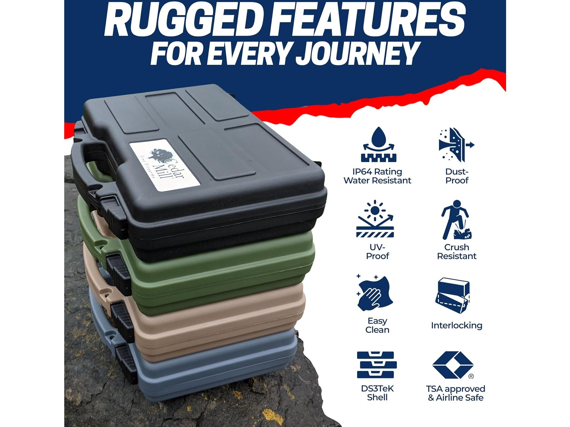 TSA Approved Red Gun Case Locks 2-Pack & Black Pistol Case 6 from Cedar Mill Fine Firearms Cases on Cedar Mill Gun Casesn Cedar Mill Gun Cases 