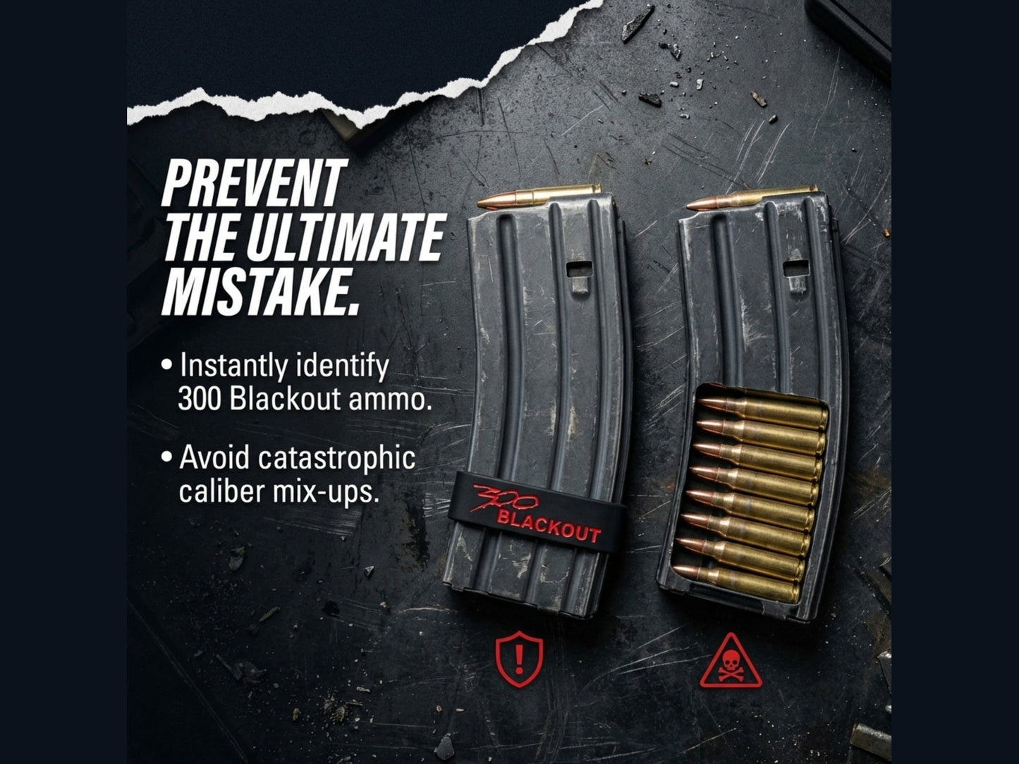 Sparta 300 BLK Magazine Bands – High Visibility Silicone Caliber ID Bands-5 Pack 2 from Cedar Mill Fine Firearms on Cedar Mill Gun Casesn Cedar Mill Gun Cases 