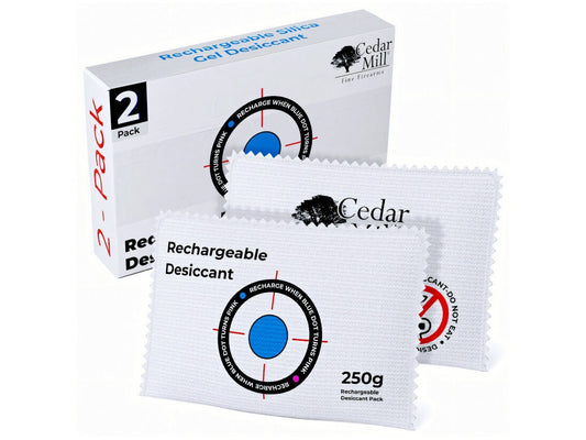 Rechargeable Dehumidifier, 250g – 2 Pack. 1 from Cedar Mill Fine Firearms on Cedar Mill Gun Casesn Cedar Mill Gun Cases 250 x 2 - Gun Safes