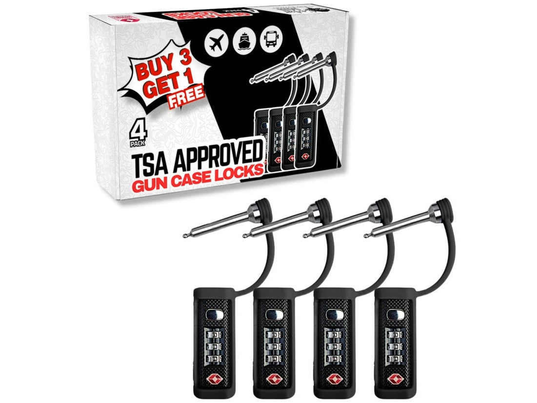 4-Pack TSA Approved MonoShaft™ Gun Case Lock 13 from Cedar Mill Fine Firearms® on Cedar Mill Gun Casesn Cedar Mill Gun Cases 
