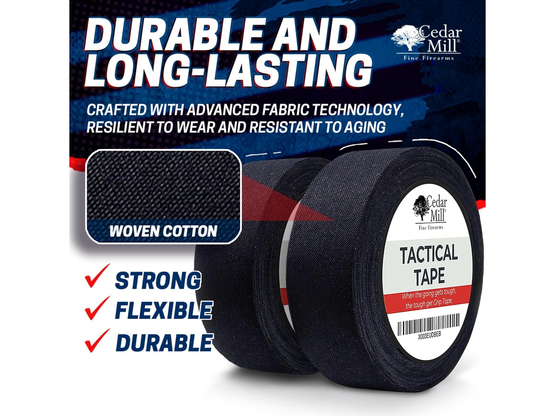 Tactical Tape - Protective Stretch Tape Wrap_ 2 pack 4 from Cedar Mill Fine Firearms® on Cedar Mill Gun Casesn Cedar Mill Gun Cases 