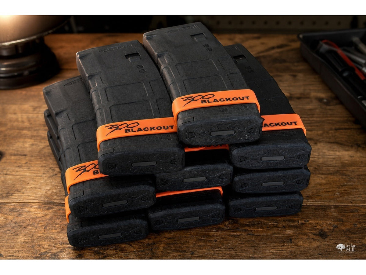 Cedar Mill Fine Firearms 300 Blackout & AR-15 Magazine Marking Bands - Orange 9 from Cedar Mill Fine Firearms Cases on Cedar Mill Gun Casesn Cedar Mill Gun Cases 