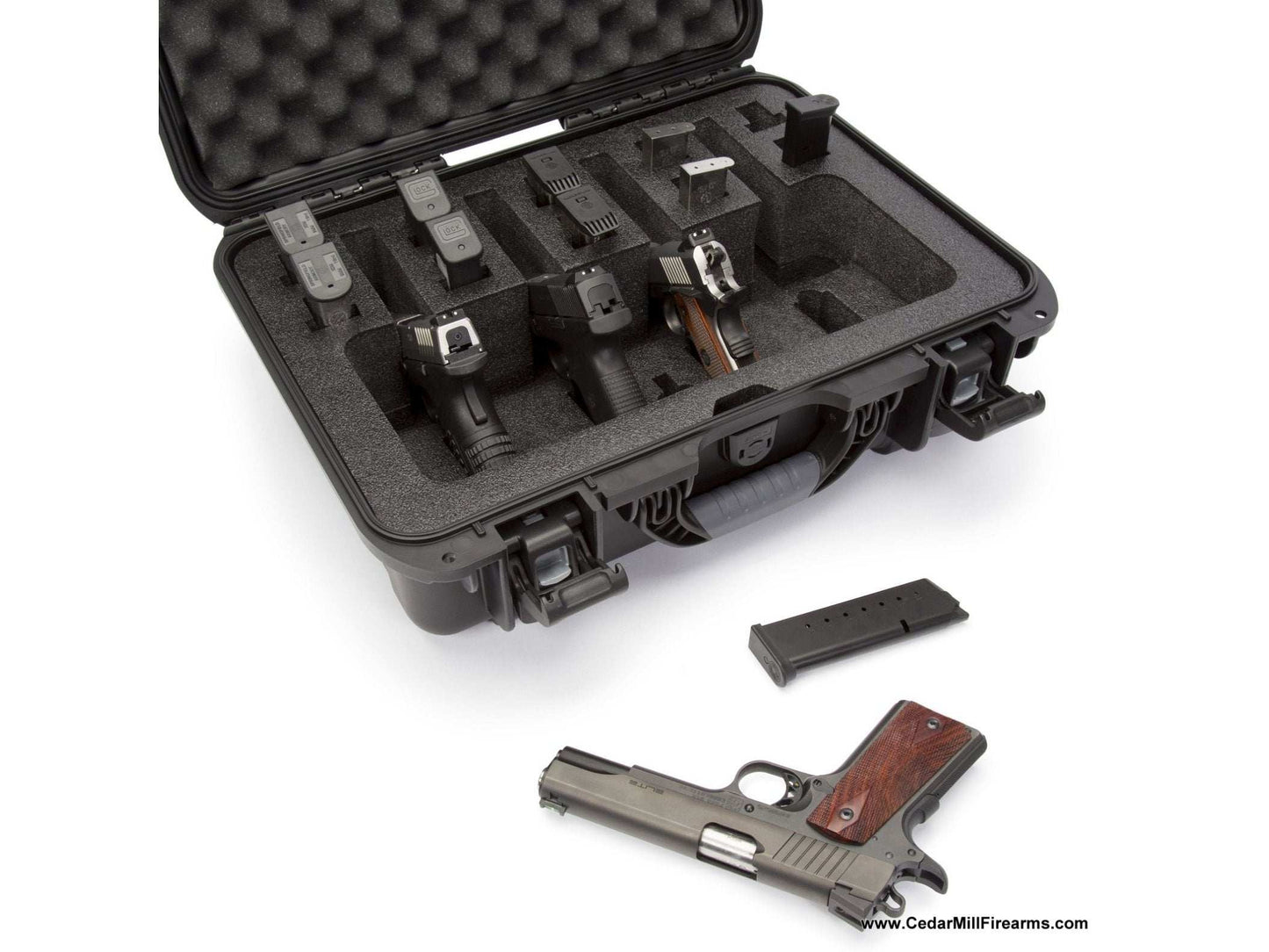 Nanuk 925 Waterproof TSA Safe case QUAD Glock, 1911, SIG, Ruger, 4-UP 1 from Nanuk on Cedar Mill Gun Casesn Cedar Mill Gun Cases 