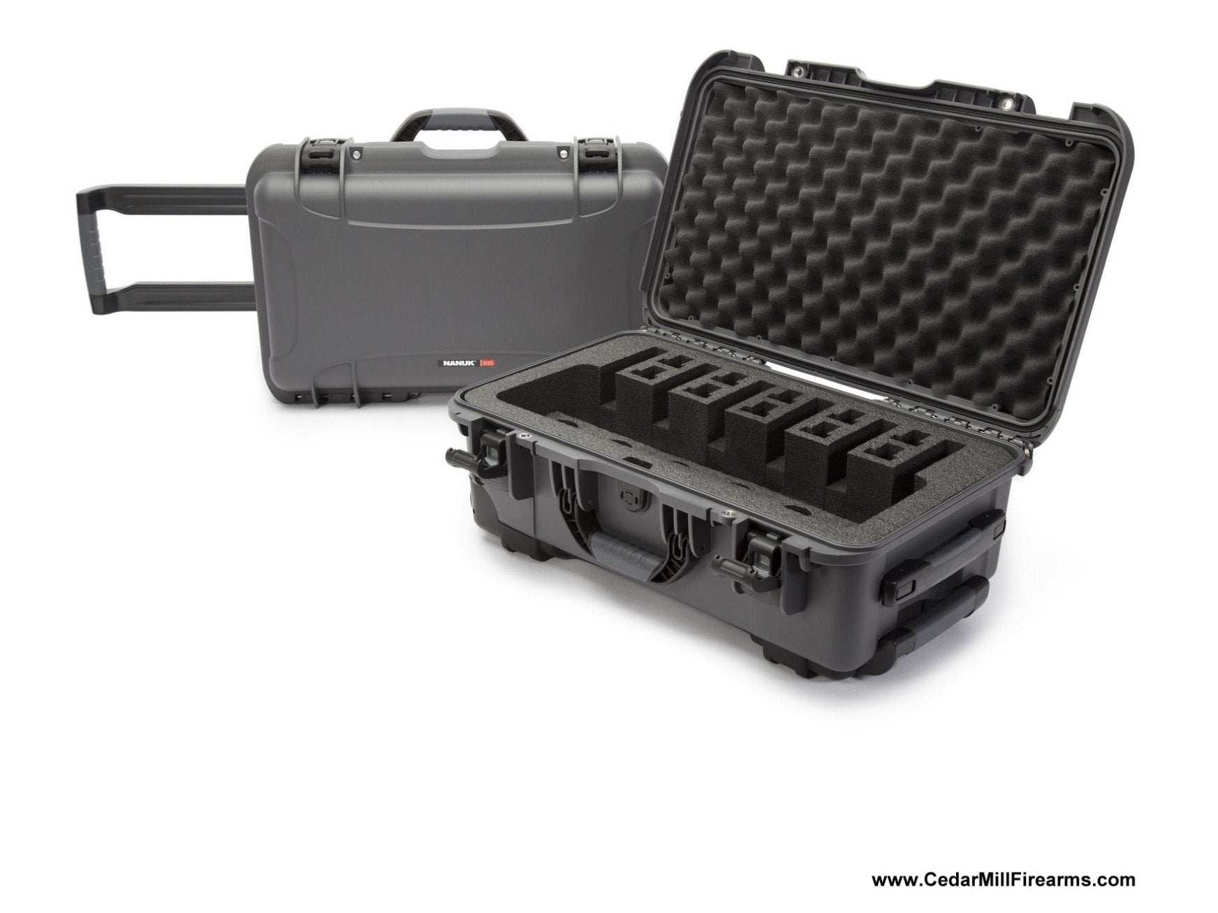 Nanuk 935 Waterproof TSA Safe case SIX Glock, 1911, SIG, Ruger, 6-UP 13 from Nanuk on Cedar Mill Gun Casesn Cedar Mill Gun Cases 