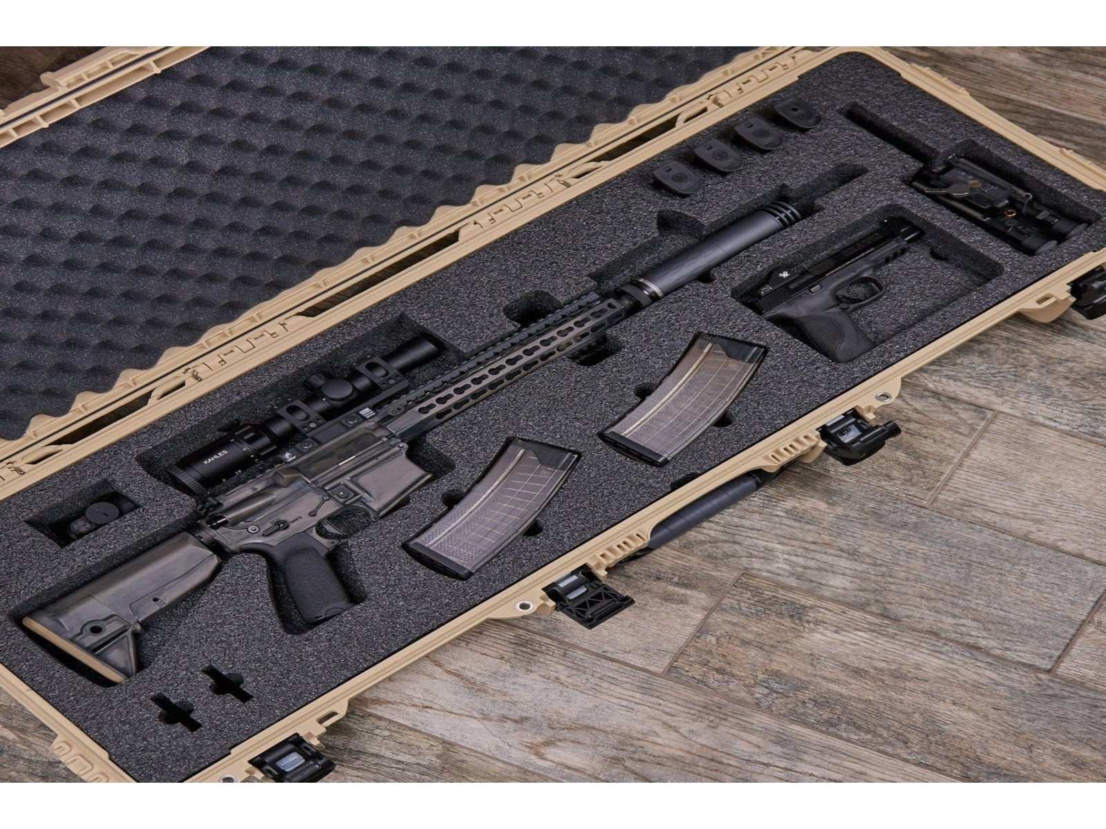 Nanuk 990 Gun Case with Foam for Rifles or the AR-15 10 from Nanuk on Cedar Mill Gun Casesn Cedar Mill Gun Cases Nanuk 990 Case - Empty Nanuk 909 Case - With Pick & Pluck Foam